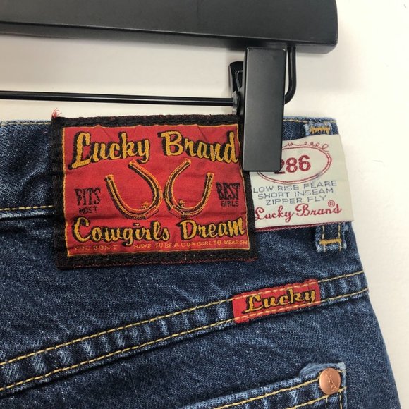 Lucky Brand Vintage Cowgirls Dreams Low Rise Flare Jeans, Women's 28/6 - Picture 7 of 9